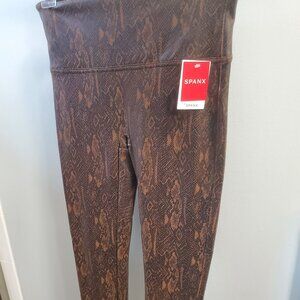 SPANX brown snakeskin leggings new with tags size medium